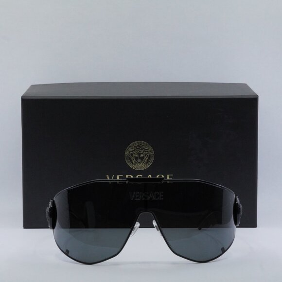 Versace VE2268 143387 Shield Sunglasses – Matte Black/Dark Grey - Picture 3 of 10